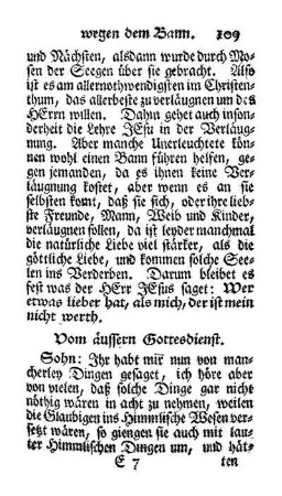 Vom äussern Gottesdienst.