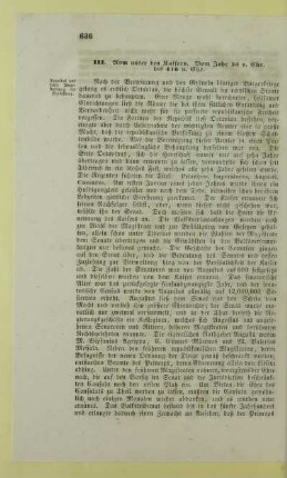 III. Rom unter den Kaisern. Rom Jahr 30 v. Chr. bis 476 n. Chr