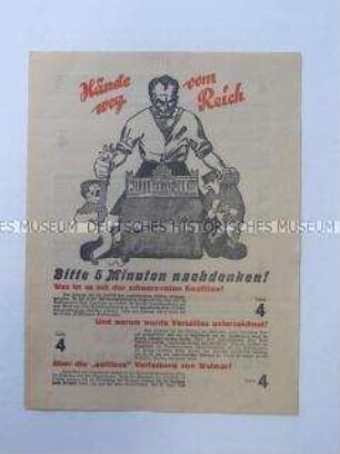Illustriertes Propagandaflugblatt des Zentrum zu einer Reichstagswahl 1932