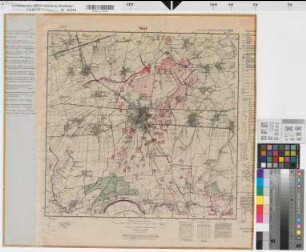 Katasteramt Soest  Kreis Soest, Meßtischblatt Werl 4413, Farbige Einzeichnung mit Namensliste