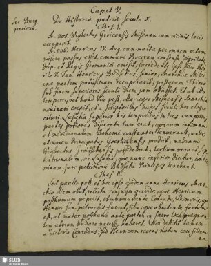 Caput V. De Historia patriae seculo X.
