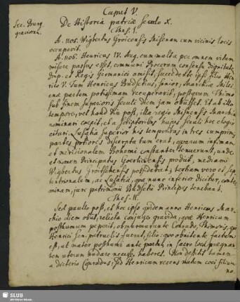 Caput V. De Historia patriae seculo X.