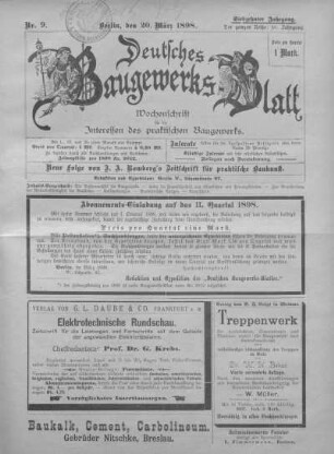 58. Jahrgang. Nr. 9.