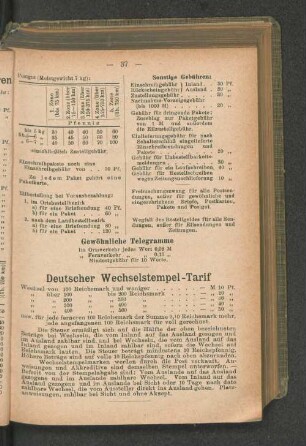 Deutscher Wechselstempel-Tarif
