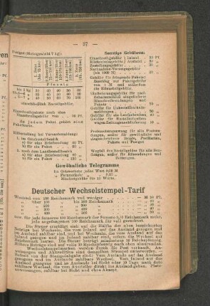 Deutscher Wechselstempel-Tarif