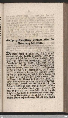 Einige geschichtliche Notizen über die Bereitung der Seife