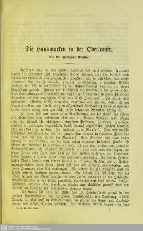Die Hausmarken in der Oberlausitz