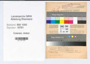 Entnazifizierung Anton Coenen, geb. 18.02.1906 (Landesinspektor)