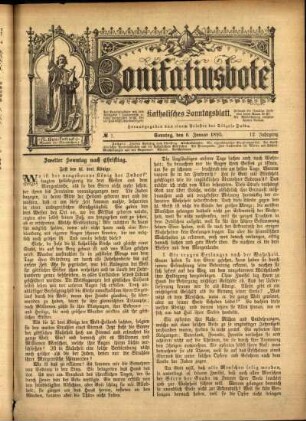 Ausgabe vom Sonntag, den 06. Januar 1895.
