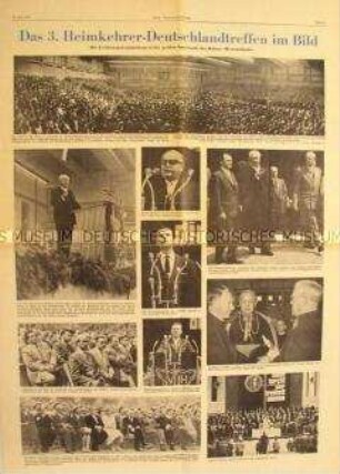 Zeitschrift "Der Heimkehrer" mit Bildbericht und Reden vom 3. Heimkehrer-Deutschlandtreffen in Köln; 30. Juni 1959