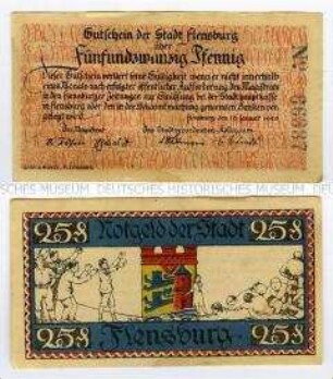 Notgeldserienschein der Stadt Flensburg