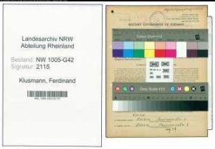 Entnazifizierung Ferdinand Klusmann , geb. 23.04.1901 (Friseur)