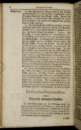 De Partibus simplicioribus. Oder: Von den einfachen Theilen.
