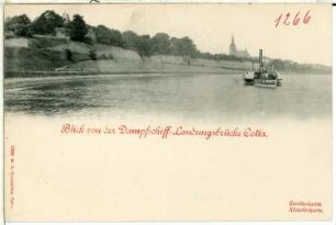 Cotta. Blick von der Dampfschiff-Landungsbrücke