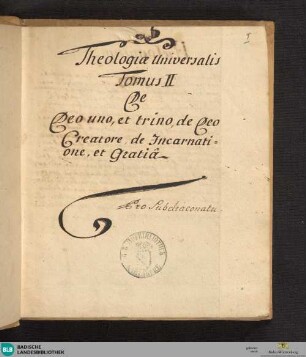 Theologia universalis - Cod. Ettenheim-Münster 337 : tom II1