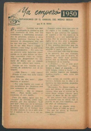 Ya empezó 1950 - Reflexiones en el umbral del medio siglo