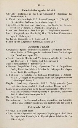 23, Katholisch-theologische Fakultät