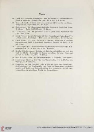 Varia (Nr. 530-540)