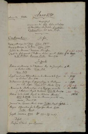 Verzeichniß einiger von den Hhn. Bauer & Treuttel aus Straßburg übersandten französischen Continuationen und neuen Bücher.