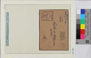 Dienstbrief, Schiffsname/Landeinheit: 11. Vorpostenflottille Kommando, Feldpostnr. 10345; Frankatur, Mi.-Nr.: [Keine]; Poststempel: Masch.-Stpl: Wesermünde b 6.7.41 21 u. Werbetext; Nebenstempel: Frei durch Ablösung Reich