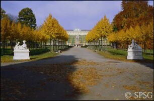 Potsdam, Park Sanssouci, Parterre Große Fontäne unterhalb der Sanssouci-Terrassen.