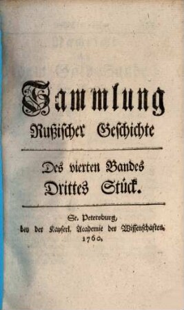 Sammlung rußischer Geschichte, 4,3. 1760