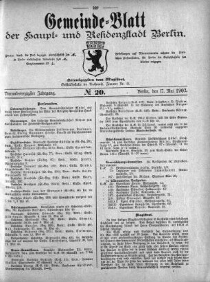 1903,20: No. 20, 17. Mai 1903