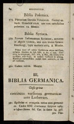 64-151, III. Biblia Germanica.