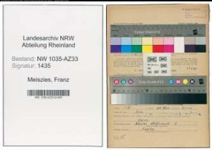 Entnazifizierung Franz Meiszies , geb. 02.07.1906 (Bergmann)