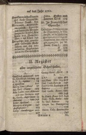 II. Register aller angeführter Schriftsteller.