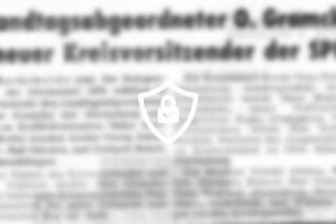 Landtagsabgeordneter O. Gramcko neuer Kreisvorsitzender der SPD