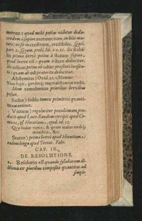 Cap. IX. De Resolutione.