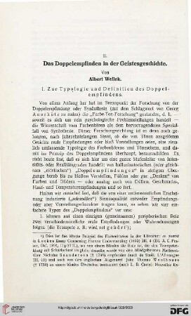 23: Das Doppelempfinden in der Geistesgeschichte