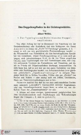 23: Das Doppelempfinden in der Geistesgeschichte