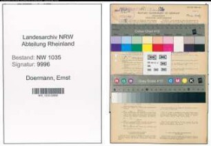 Entnazifizierung Ernst Doermann , geb. 20.02.1891 (Angestellter)