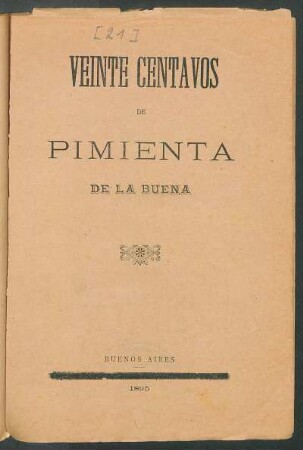 Veinte centavos de pimienta de la buena