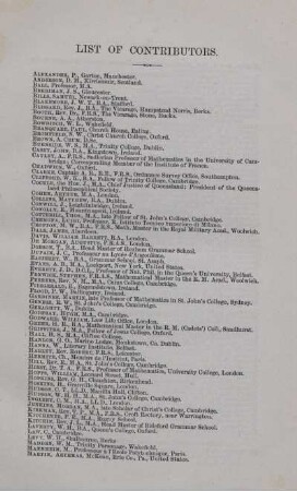 List of Contributors.