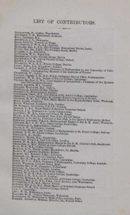 List of Contributors.