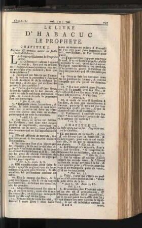 Le Livre D'Habacuc Le Prophete