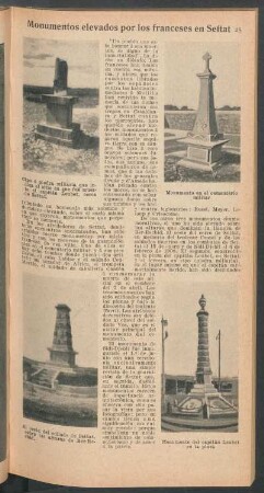 Monumentos elevados por los franceses en Settat