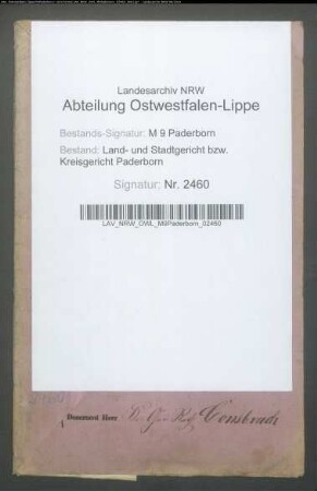 Erblasser: Berens, Christine Elisabeth, geb. Kligge: