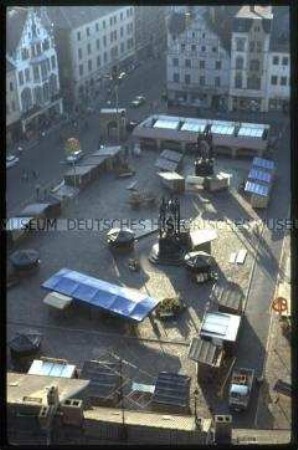 Lutherstadt Wittenberg, Blick auf den Markt von der Stadtkirche aus