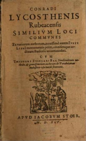 Similium loci communes ...