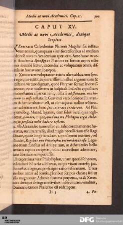Caput XV. Medii ac novi Academici, denique Sceptici