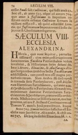 74-84, Saeculum VIII.