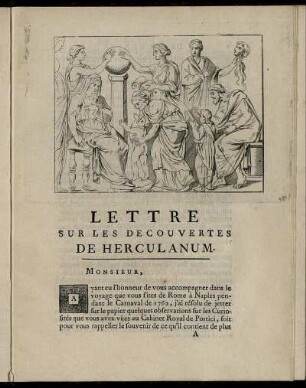 Lettre Sur Les Decouvertes De Herculanum.