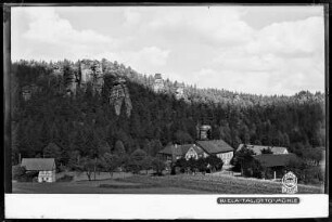 Blick auf den Gasthof Ottomühle im Rosenthal-Bielatal