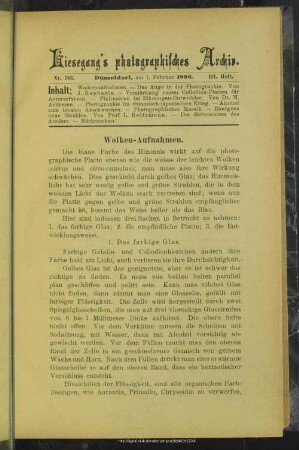 Wolken-Aufnahmen