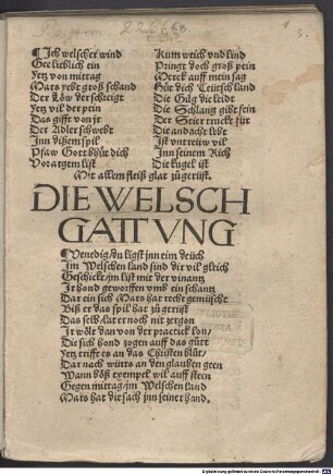 Die Welsch Gattung