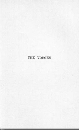 II. The Vosges
